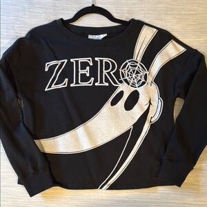 Nightmare before Christmas Zero Black Graphic Sweatshirt